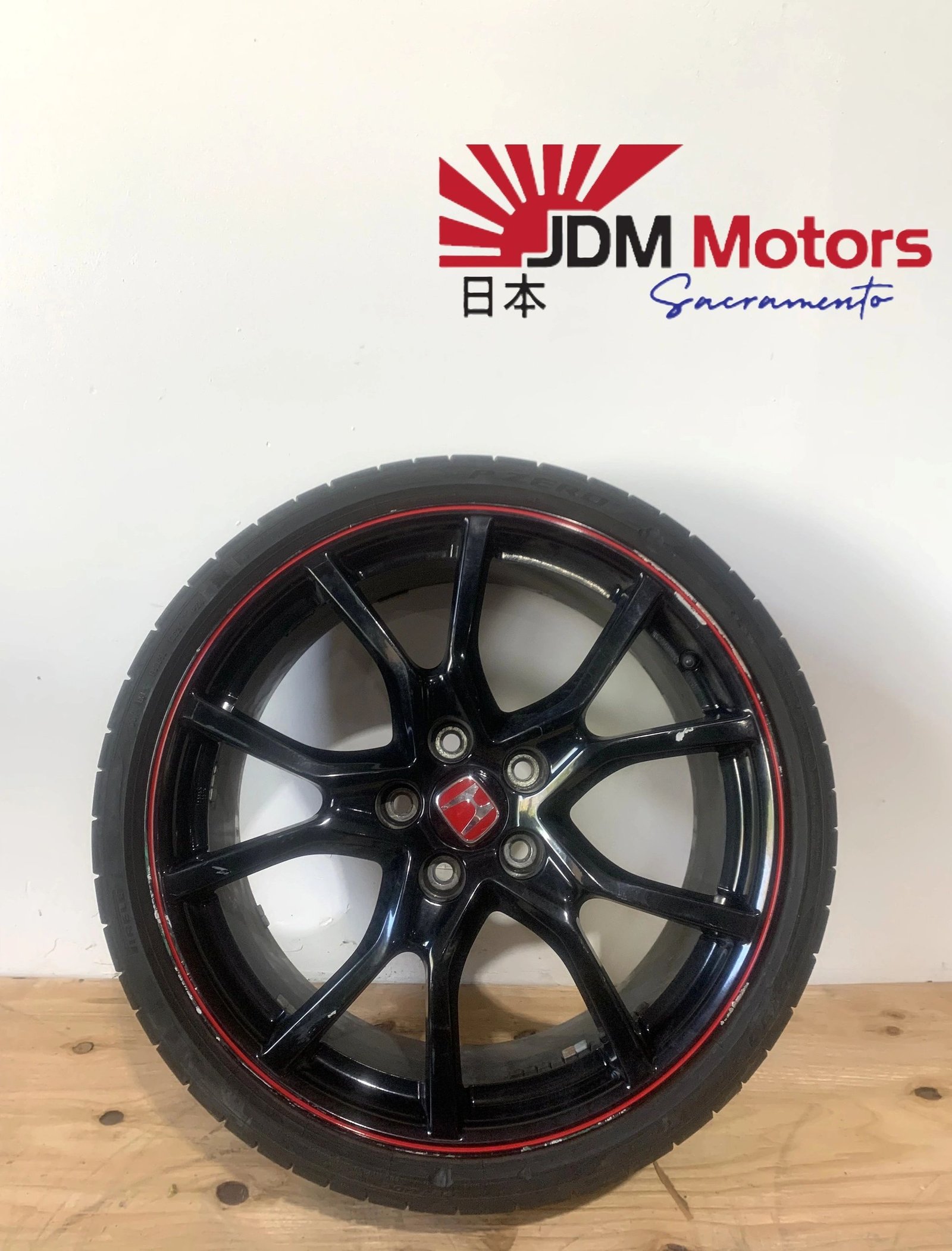 USED JDM OEM HONDA CIVIC TYPE R 17-19 OEM WHEEL RIM 20X8.5 20" W/ TIRE 255/35ZR20 97W 85K - Image 2