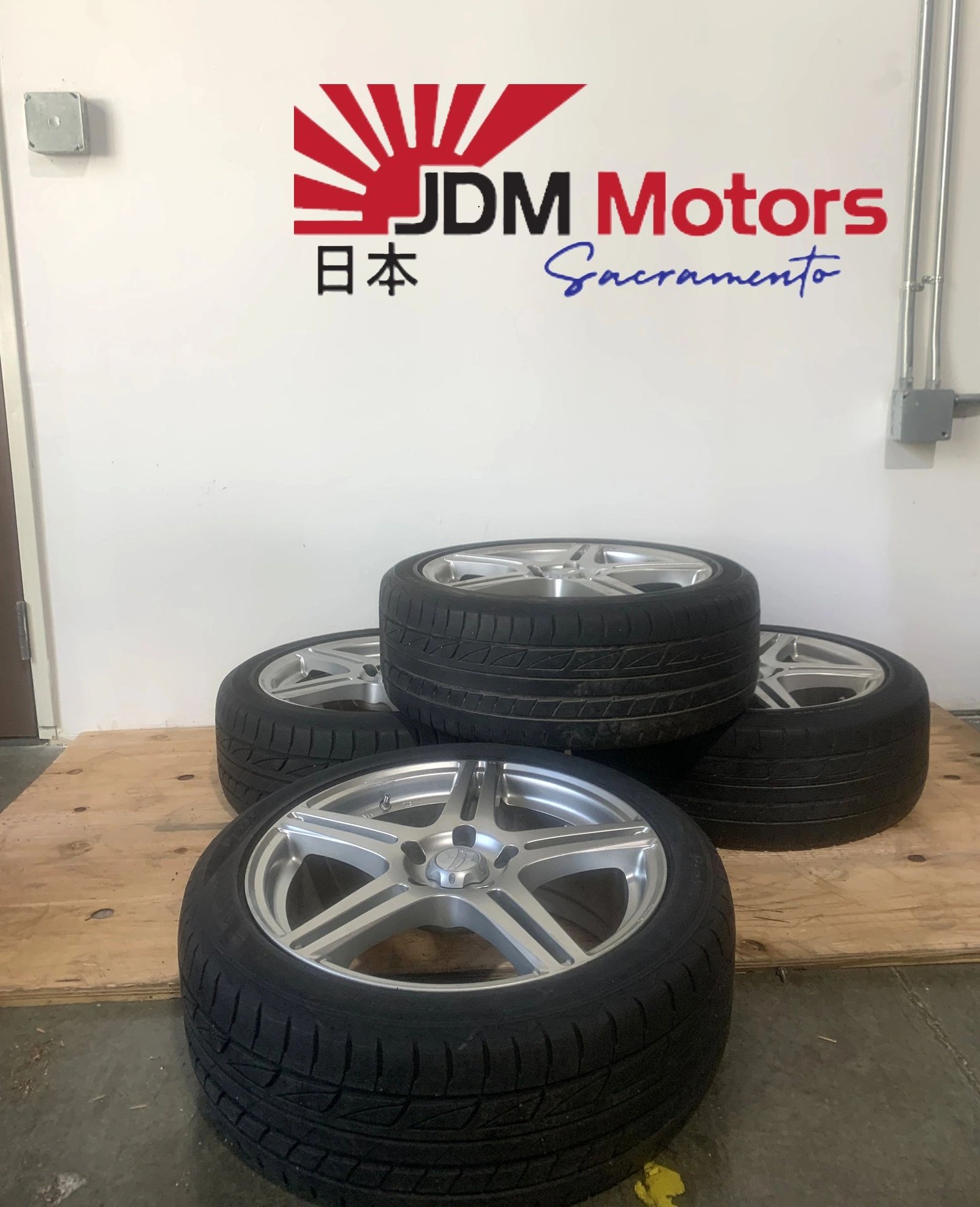 Used JDM BEO / Bridgestone 17” Alloy Wheels – 5x100 – Set of 4