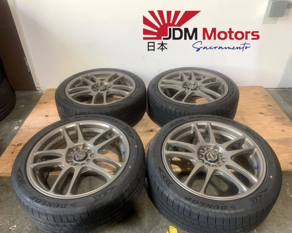 JDM Rays Rims 215/45r17 With Dunlop Sp Sport Maxx 062+ Tires